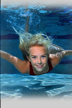 A Happy Girl Swimming